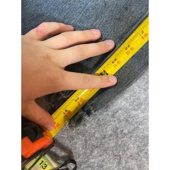 Vintage Levis Red Tab Carpenter Denim Jeans Mens 16R Relaxed Utility Work Blue - Picture 9 of 10